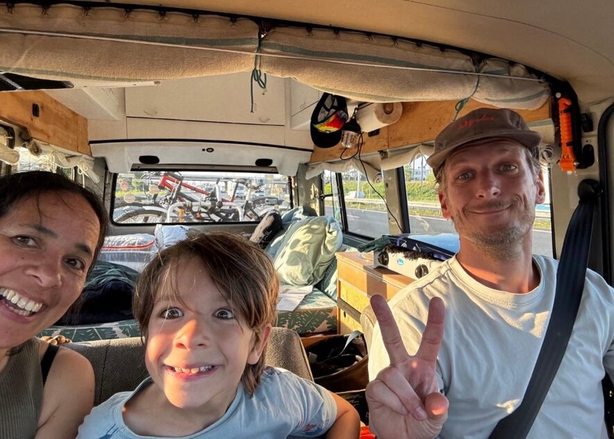 Bo, Luc en Kees onderweg naar Frankrijk